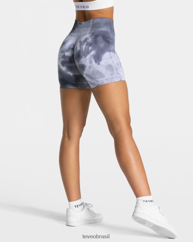 roupas mulheres TEVEO FJ4TZV184 short tie dye tormentoso