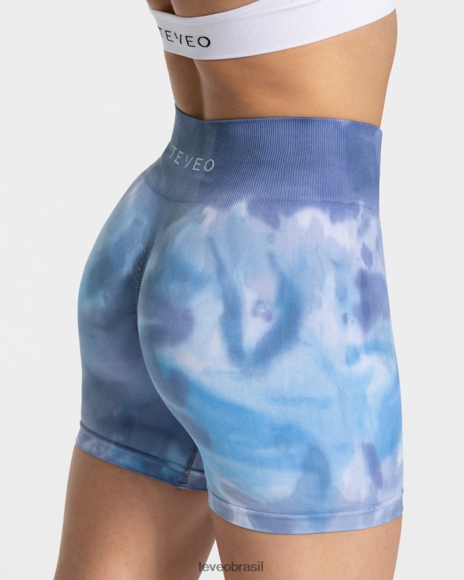 roupas mulheres TEVEO FJ4TZV185 short tie dye oceano