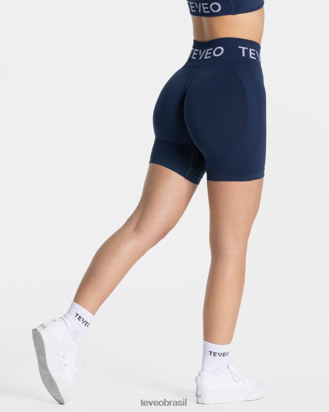 roupas mulheres TEVEO FJ4TZV186 short scrunch exclusivo azul escuro