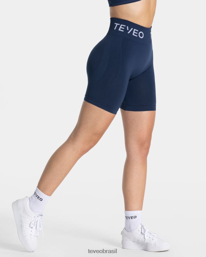 roupas mulheres TEVEO FJ4TZV186 short scrunch exclusivo azul escuro