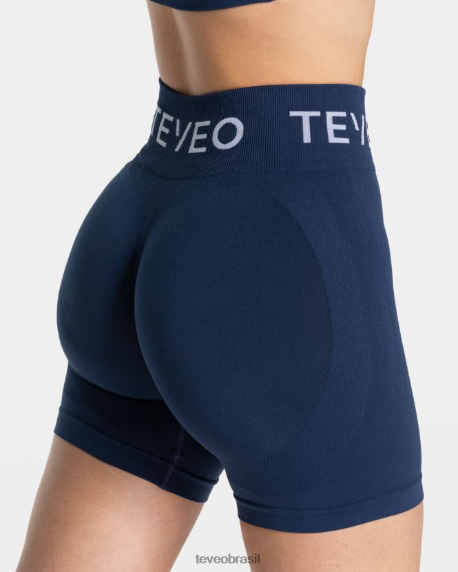 roupas mulheres TEVEO FJ4TZV186 short scrunch exclusivo azul escuro