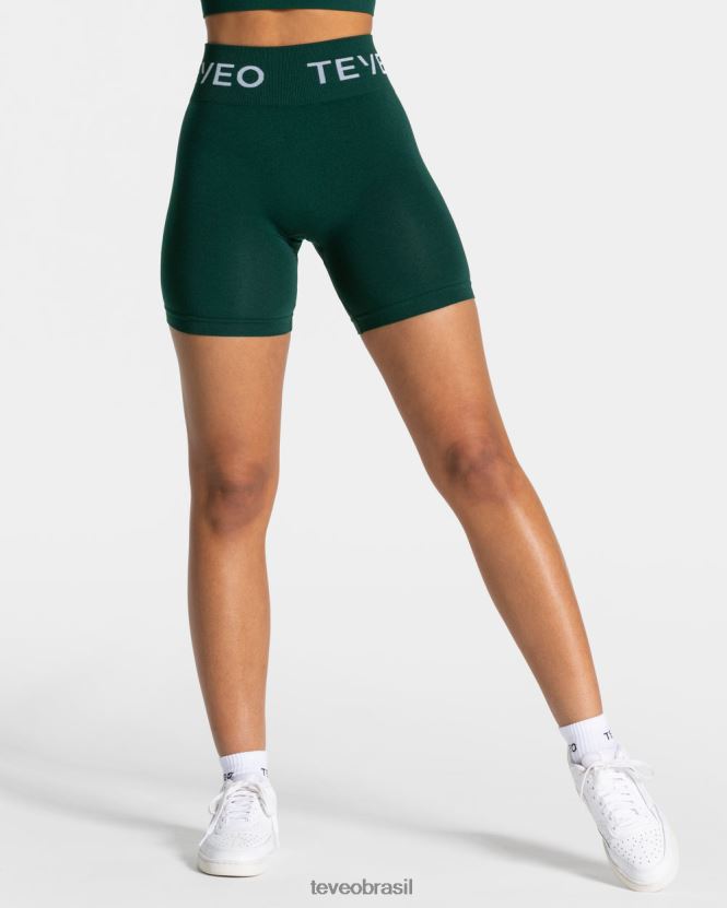 roupas mulheres TEVEO FJ4TZV188 short scrunch exclusivo verde escuro