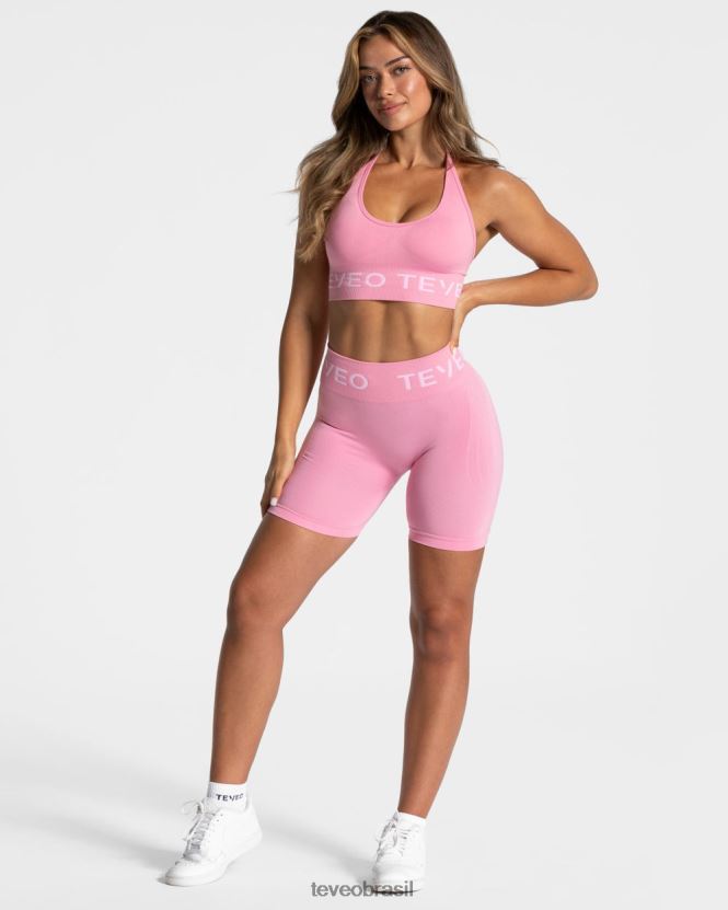 roupas mulheres TEVEO FJ4TZV191 short scrunch exclusivo rosa