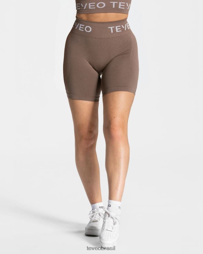 roupas mulheres TEVEO FJ4TZV192 short scrunch exclusivo café