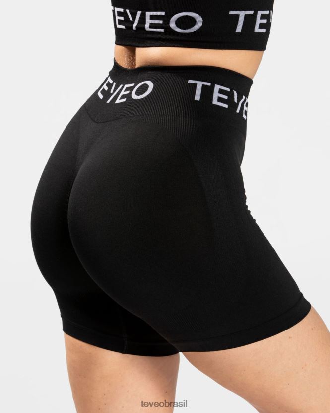 roupas mulheres TEVEO FJ4TZV194 short scrunch exclusivo preto