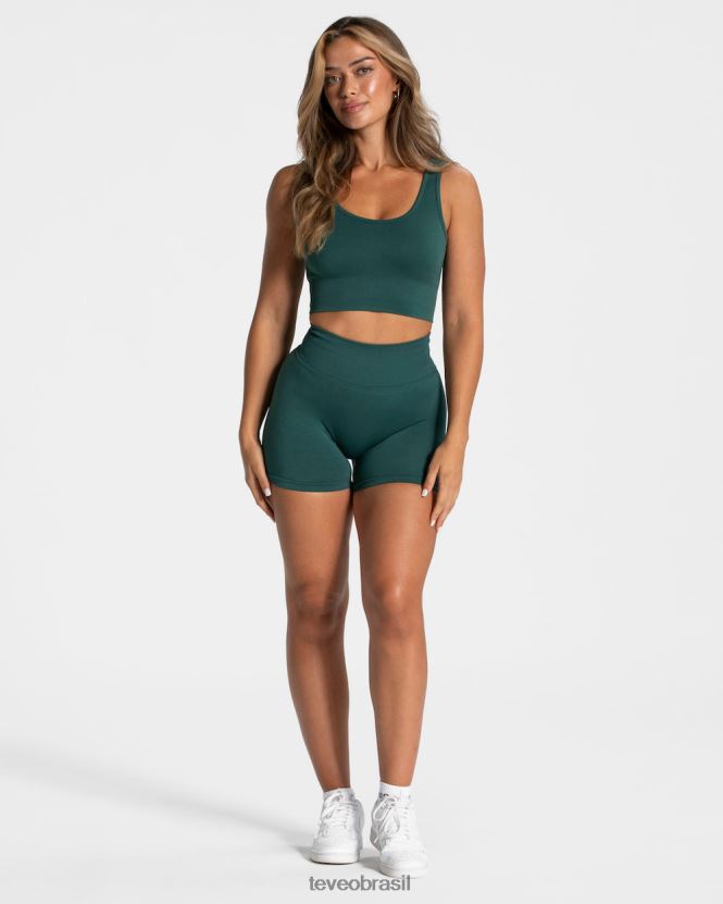 roupas mulheres TEVEO FJ4TZV195 sensação mini short verde escuro
