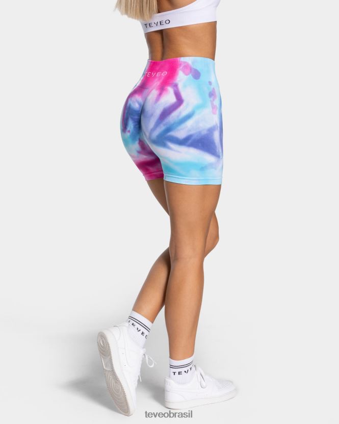 roupas mulheres TEVEO FJ4TZV197 short tie dye frio
