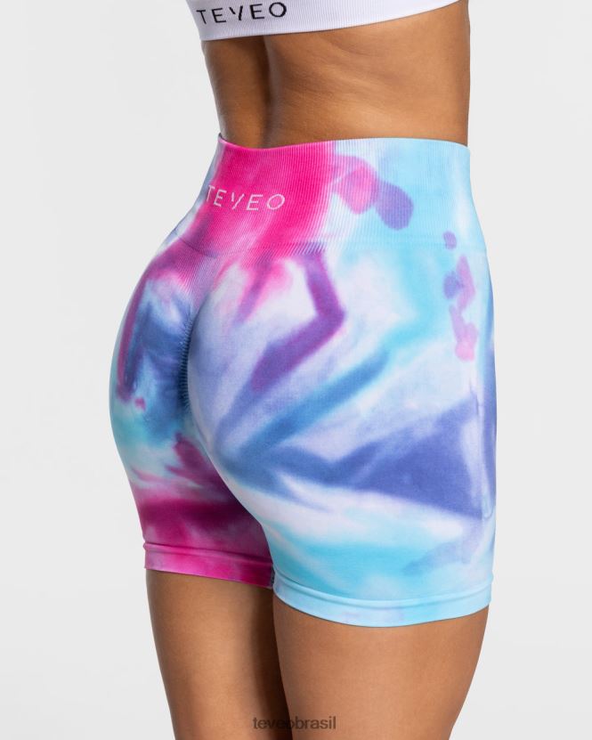 roupas mulheres TEVEO FJ4TZV197 short tie dye frio