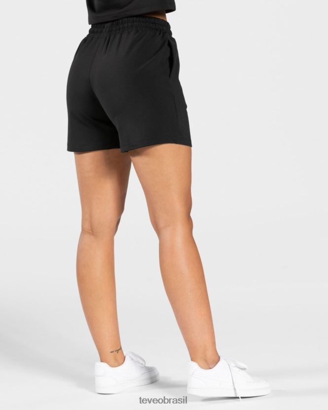 roupas mulheres TEVEO FJ4TZV198 charmoso short oversized preto