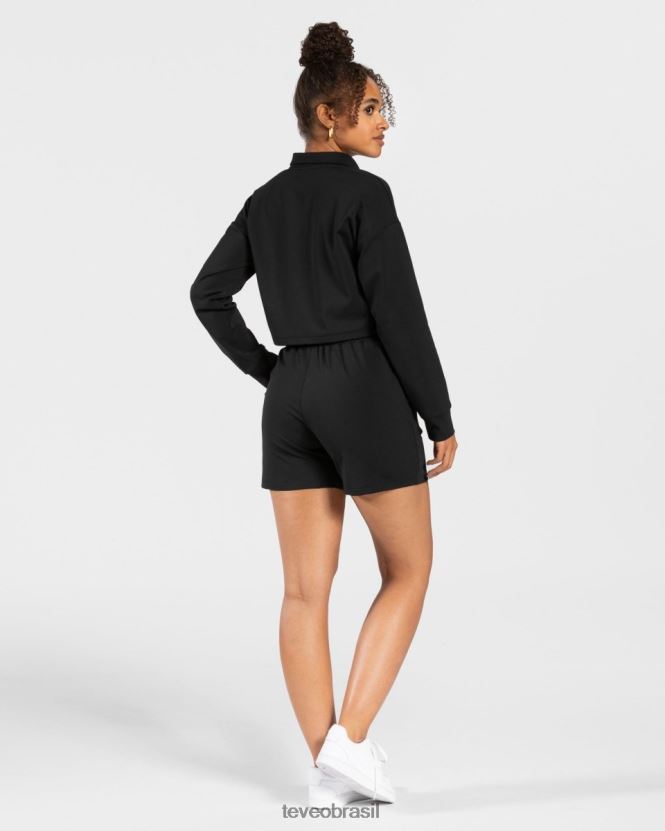roupas mulheres TEVEO FJ4TZV198 charmoso short oversized preto