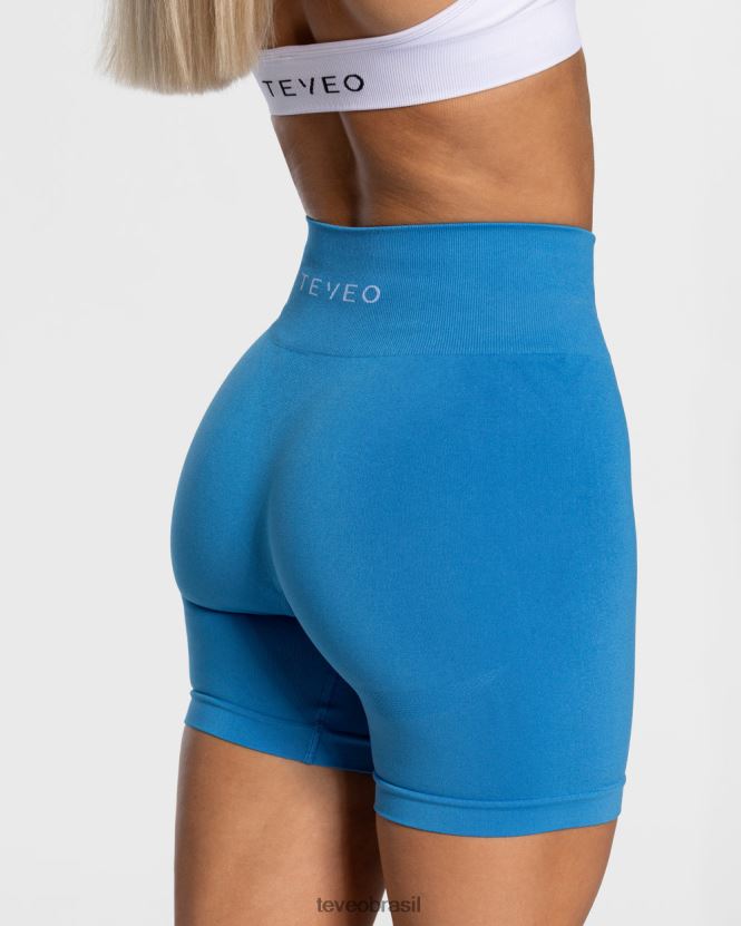 roupas mulheres TEVEO FJ4TZV209 curto elegante verão azul