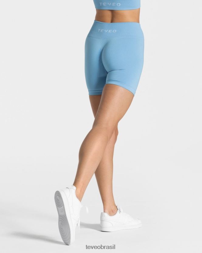 roupas mulheres TEVEO FJ4TZV213 short scrunch atemporal bebê azul