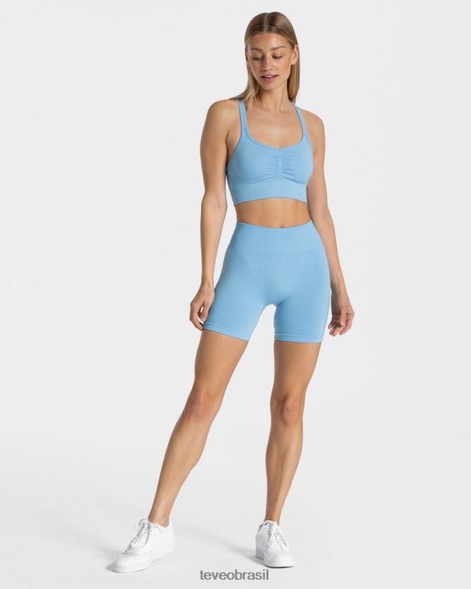 roupas mulheres TEVEO FJ4TZV213 short scrunch atemporal bebê azul
