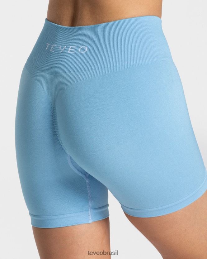 roupas mulheres TEVEO FJ4TZV213 short scrunch atemporal bebê azul