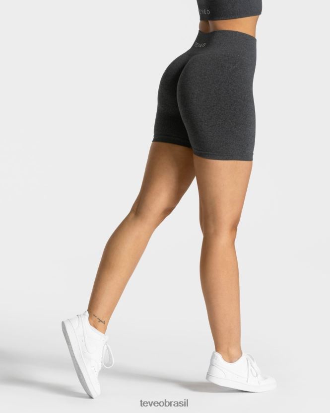 roupas mulheres TEVEO FJ4TZV215 short scrunch atemporal cinza escuro