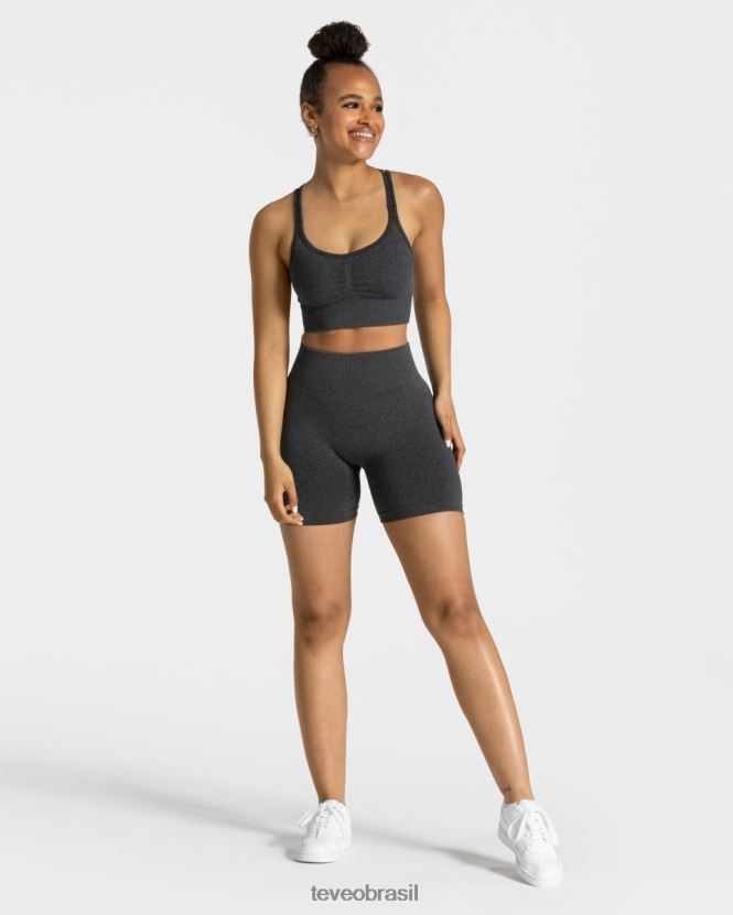 roupas mulheres TEVEO FJ4TZV215 short scrunch atemporal cinza escuro