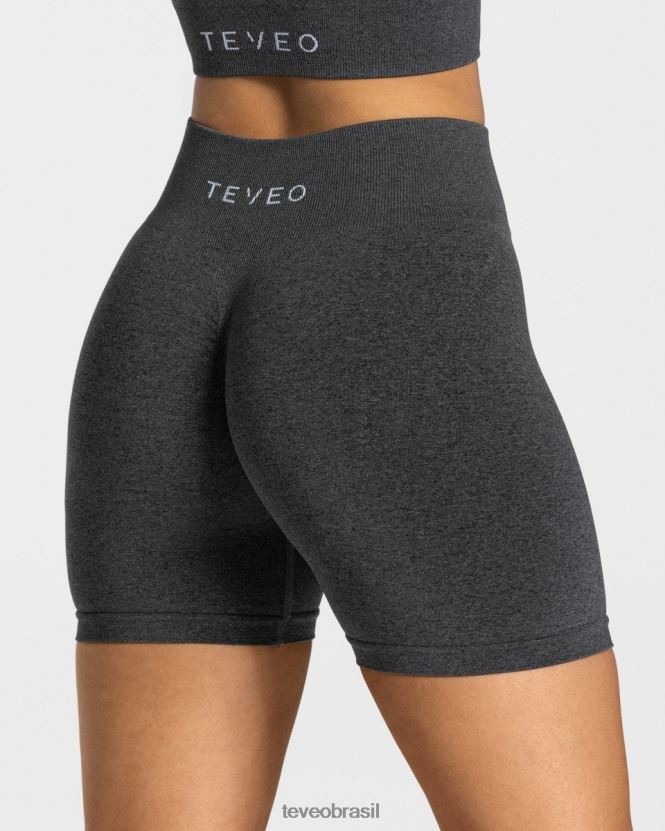 roupas mulheres TEVEO FJ4TZV215 short scrunch atemporal cinza escuro