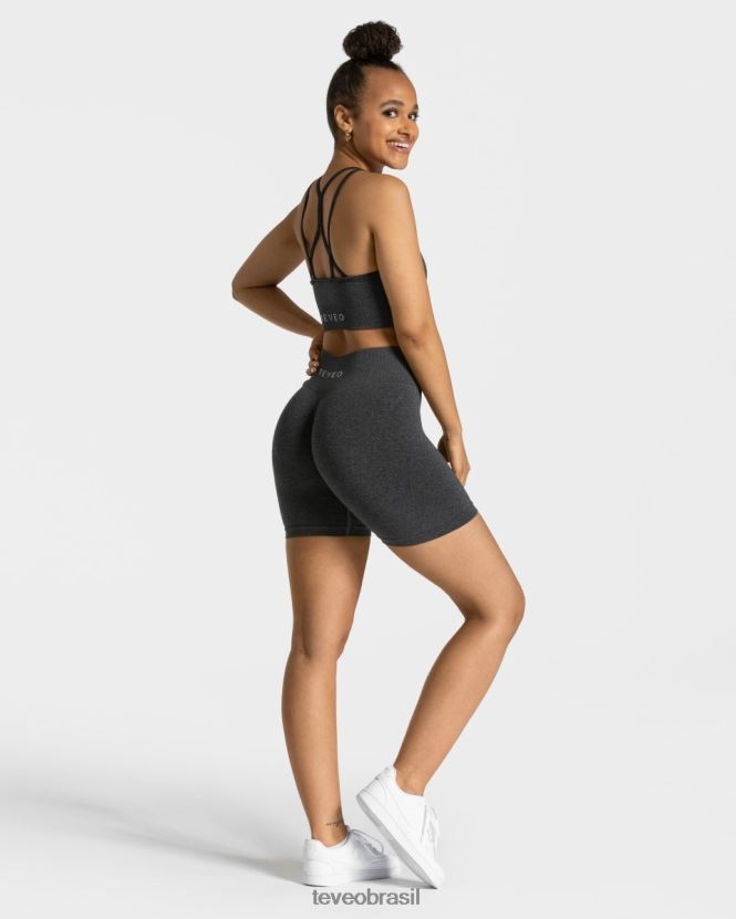 roupas mulheres TEVEO FJ4TZV215 short scrunch atemporal cinza escuro