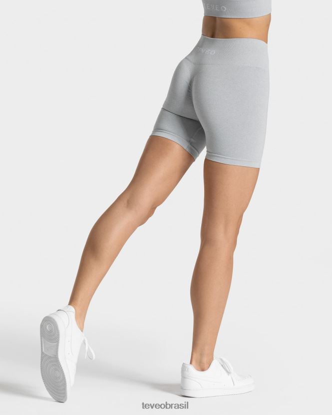 roupas mulheres TEVEO FJ4TZV217 short scrunch atemporal cinza claro