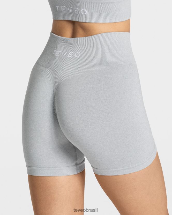 roupas mulheres TEVEO FJ4TZV217 short scrunch atemporal cinza claro