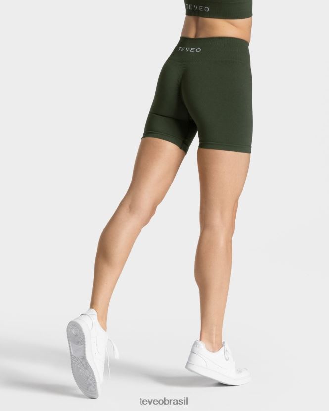 roupas mulheres TEVEO FJ4TZV218 short scrunch atemporal cáqui