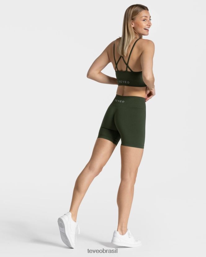 roupas mulheres TEVEO FJ4TZV218 short scrunch atemporal cáqui