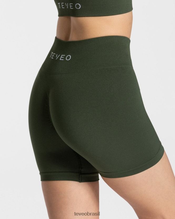 roupas mulheres TEVEO FJ4TZV218 short scrunch atemporal cáqui