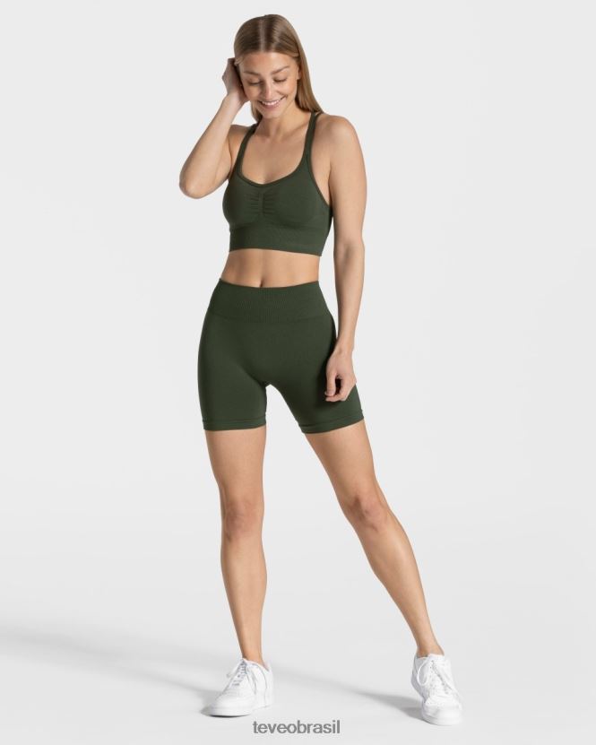 roupas mulheres TEVEO FJ4TZV218 short scrunch atemporal cáqui
