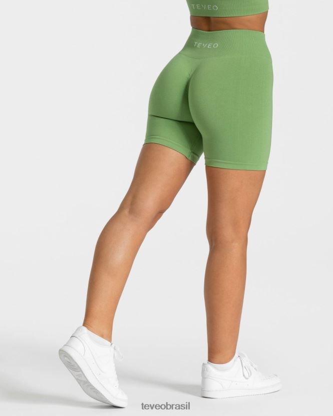 roupas mulheres TEVEO FJ4TZV219 short scrunch atemporal Oliva