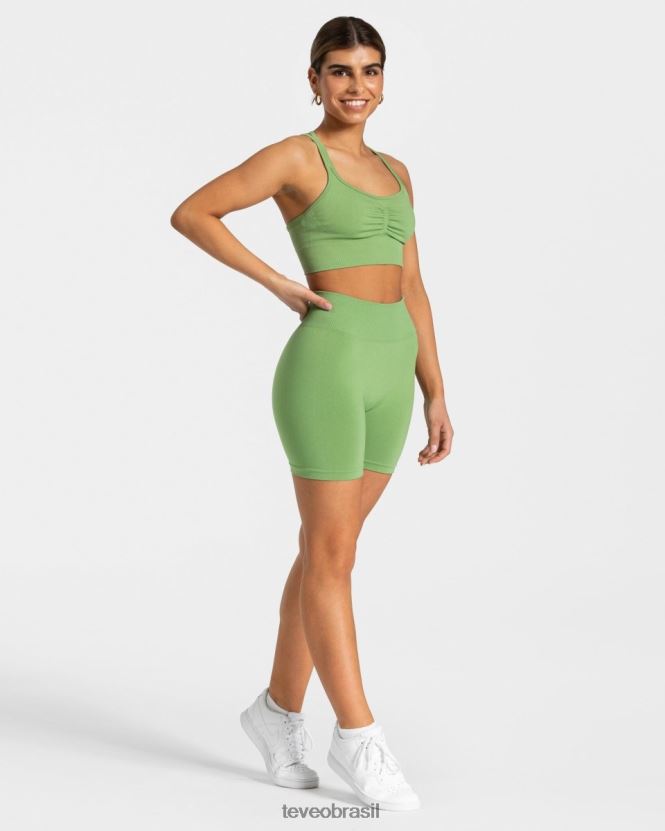 roupas mulheres TEVEO FJ4TZV219 short scrunch atemporal Oliva