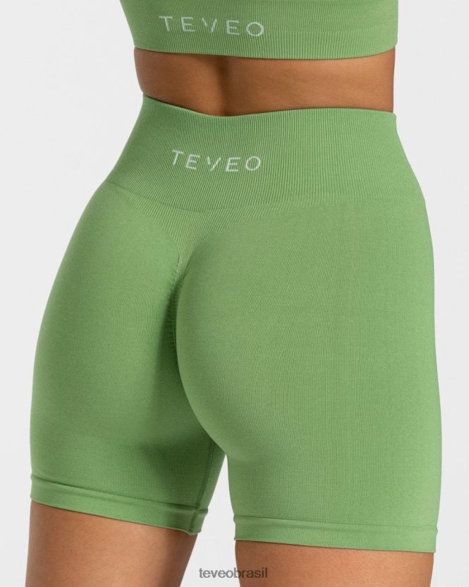 roupas mulheres TEVEO FJ4TZV219 short scrunch atemporal Oliva