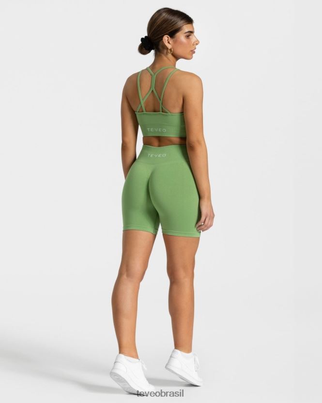 roupas mulheres TEVEO FJ4TZV219 short scrunch atemporal Oliva