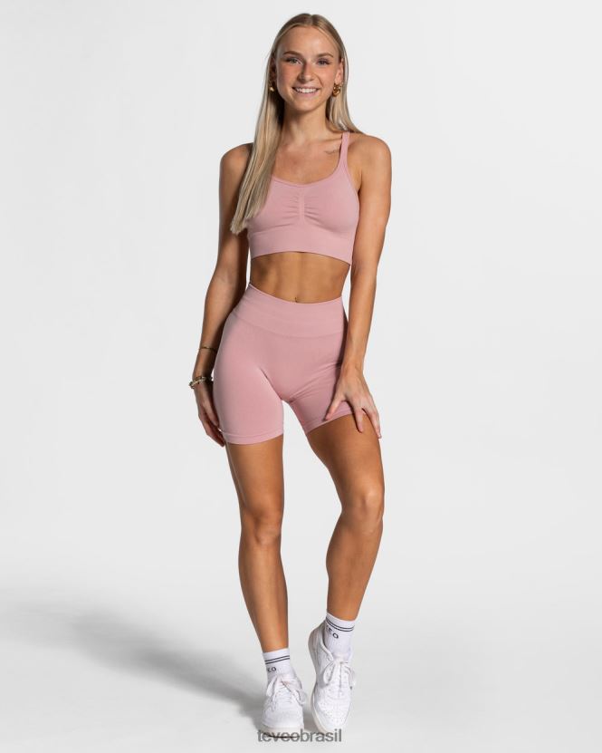 roupas mulheres TEVEO FJ4TZV221 short scrunch atemporal rosa