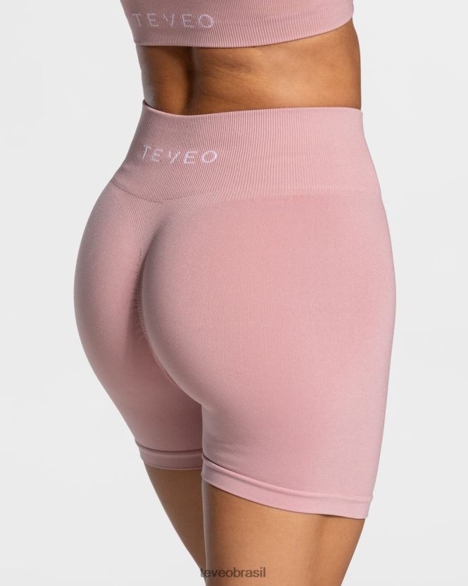 roupas mulheres TEVEO FJ4TZV221 short scrunch atemporal rosa