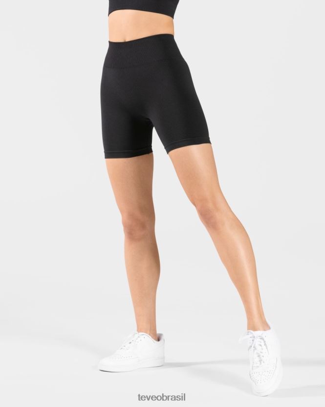 roupas mulheres TEVEO FJ4TZV223 short scrunch atemporal preto