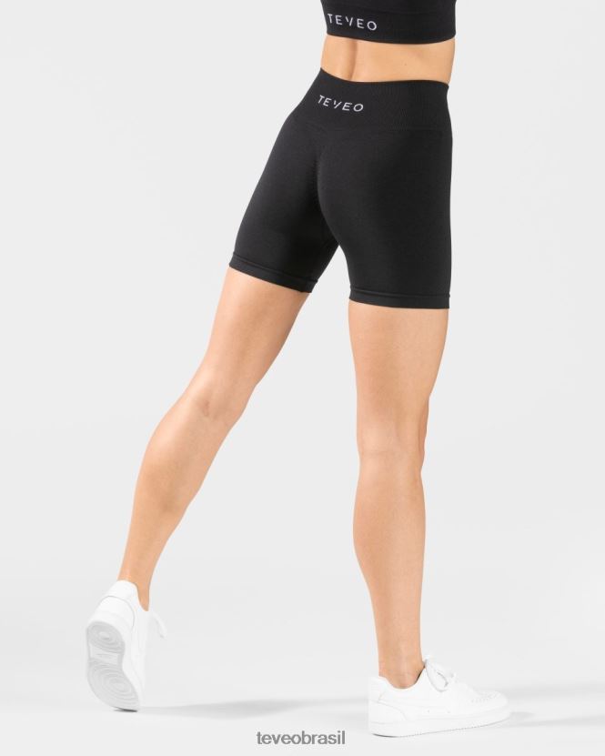roupas mulheres TEVEO FJ4TZV223 short scrunch atemporal preto