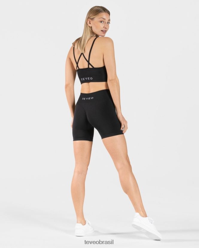 roupas mulheres TEVEO FJ4TZV223 short scrunch atemporal preto