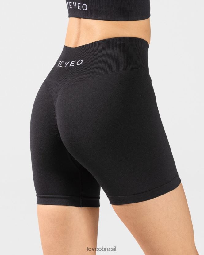 roupas mulheres TEVEO FJ4TZV223 short scrunch atemporal preto