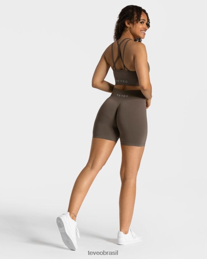 roupas mulheres TEVEO FJ4TZV226 short scrunch atemporal cinza