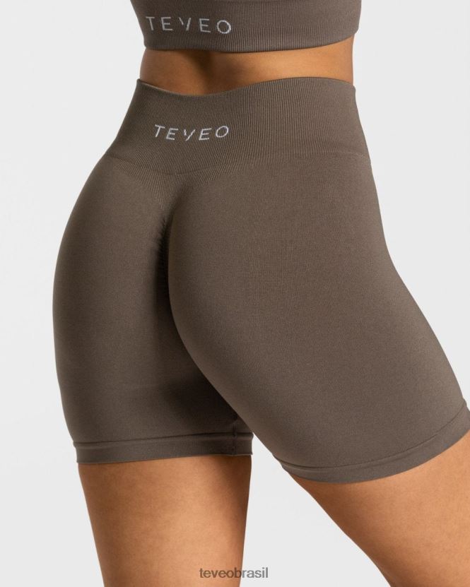 roupas mulheres TEVEO FJ4TZV226 short scrunch atemporal cinza