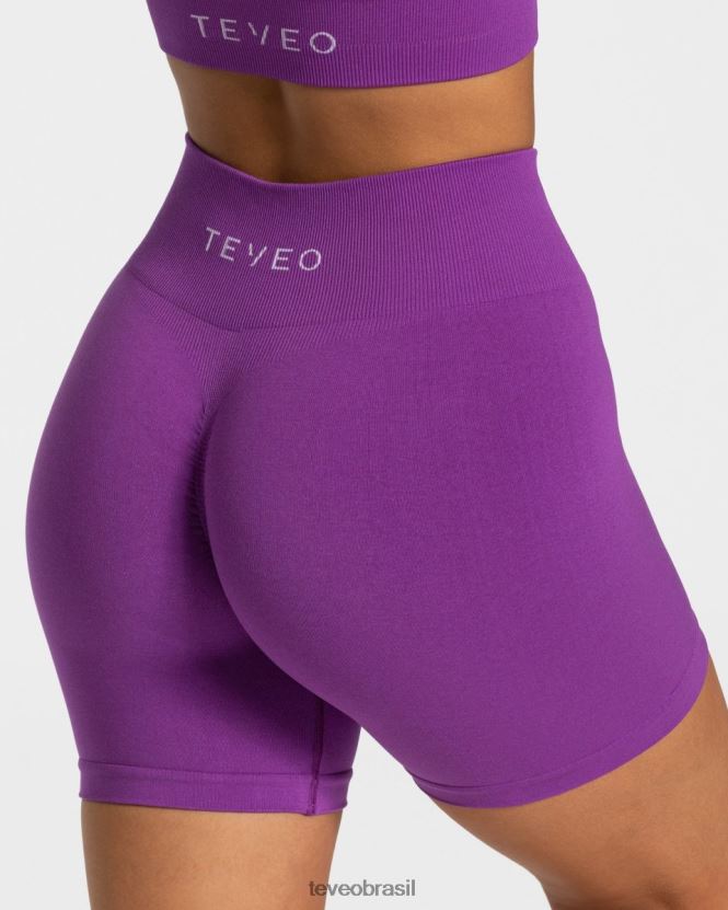 roupas mulheres TEVEO FJ4TZV227 short scrunch atemporal roxo