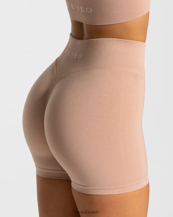 roupas mulheres TEVEO FJ4TZV229 declaração curta rosa empoeirado