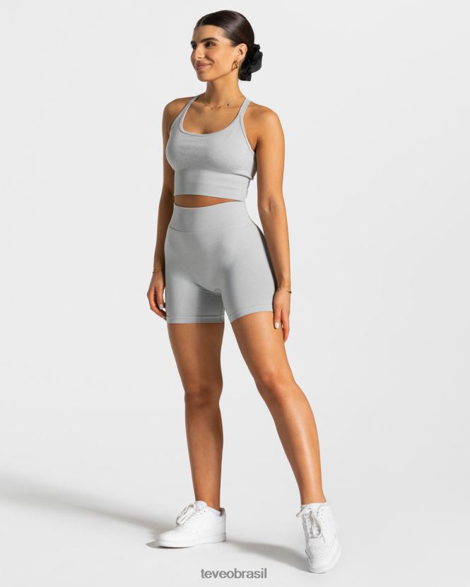 roupas mulheres TEVEO FJ4TZV235 declaração curta cinza claro
