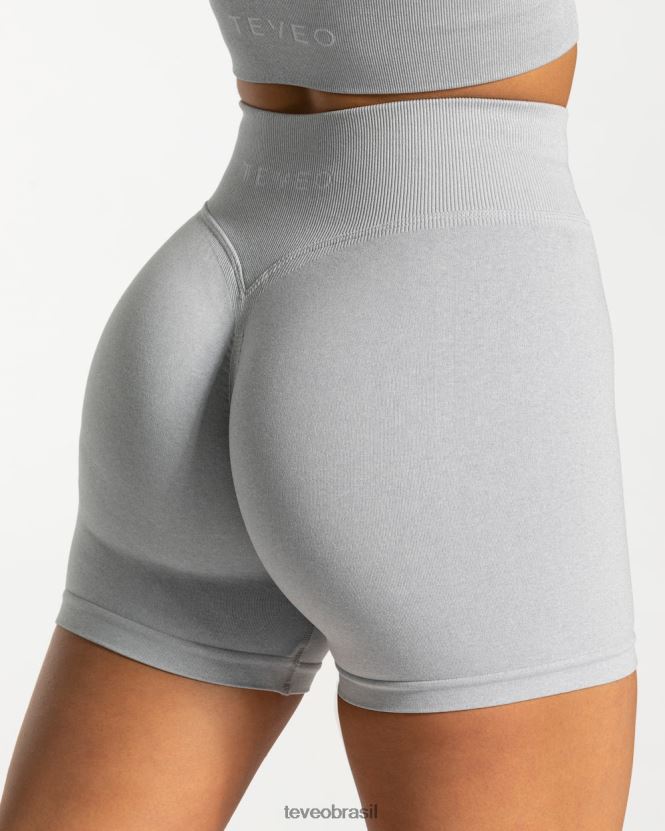 roupas mulheres TEVEO FJ4TZV235 declaração curta cinza claro
