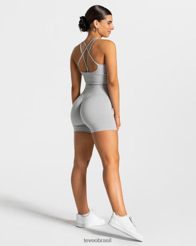 roupas mulheres TEVEO FJ4TZV235 declaração curta cinza claro
