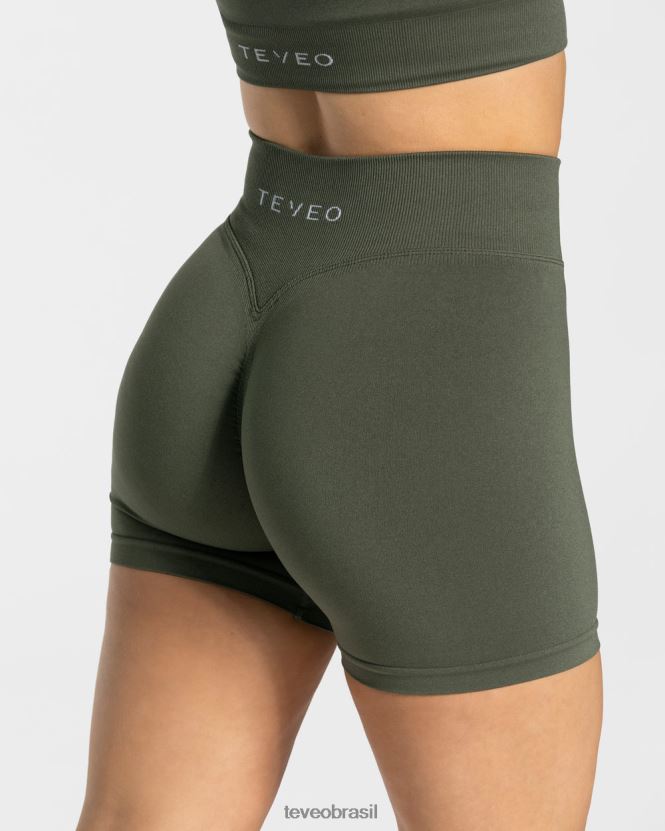 roupas mulheres TEVEO FJ4TZV237 declaração curta cáqui