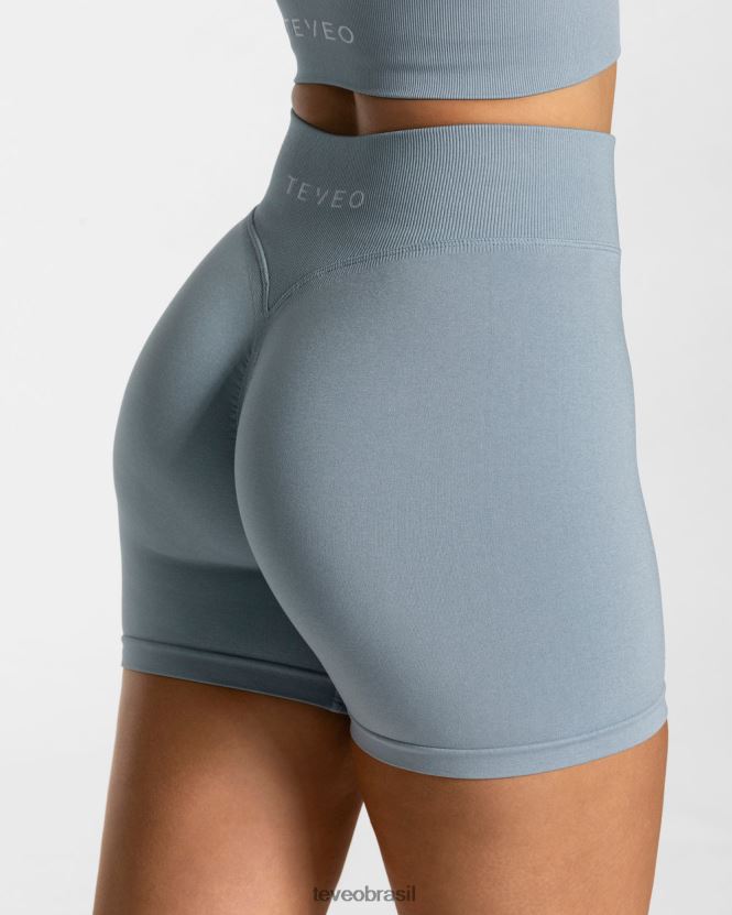 roupas mulheres TEVEO FJ4TZV243 declaração curta aço azul