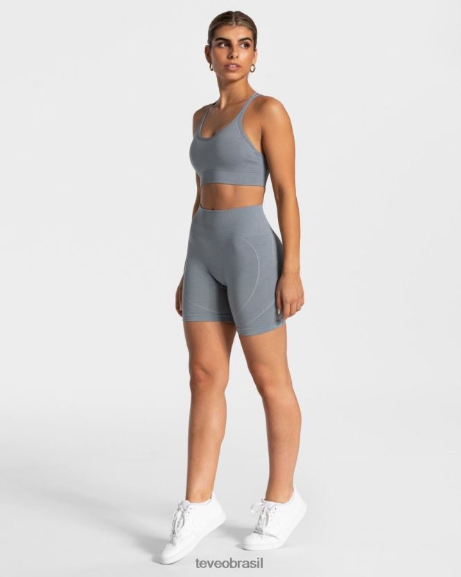 roupas mulheres TEVEO FJ4TZV253 verdadeiro curto aço azul