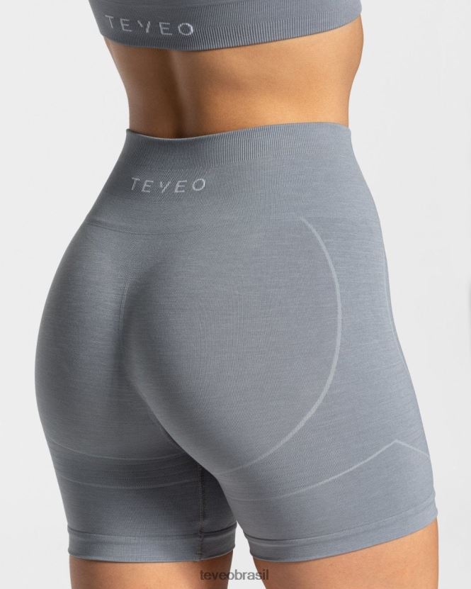 roupas mulheres TEVEO FJ4TZV253 verdadeiro curto aço azul