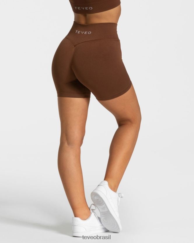 roupas mulheres TEVEO FJ4TZV258 sensação mini short caramelo